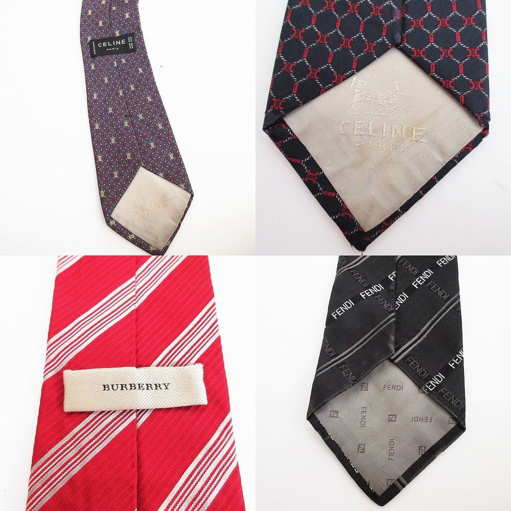 CELINE BURBERRY FENDI セリーヌ バーバリー フェンディ ネクタイ 4本