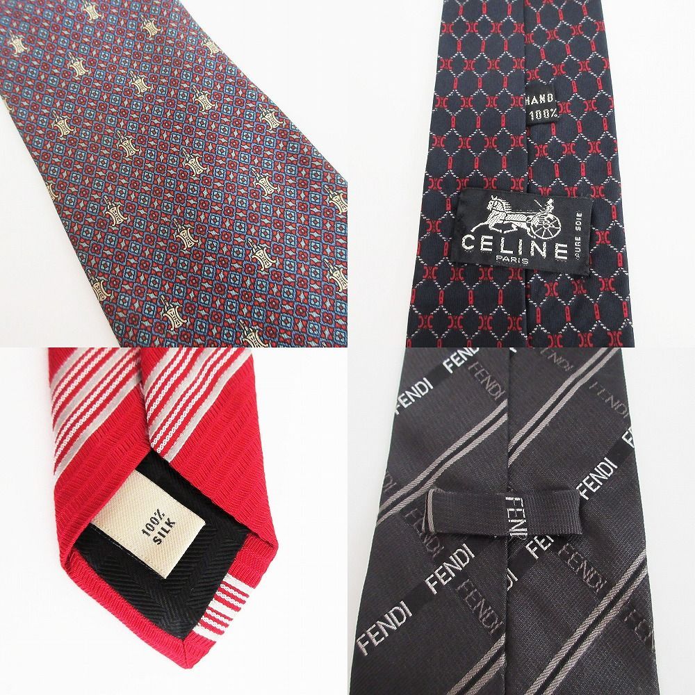 CELINE BURBERRY FENDI セリーヌ バーバリー フェンディ ネクタイ 4本