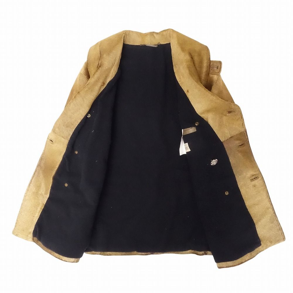 Gianfranco FERRE ジャンフランコフェレ 子牛革 ハラコ ダブルブレスト