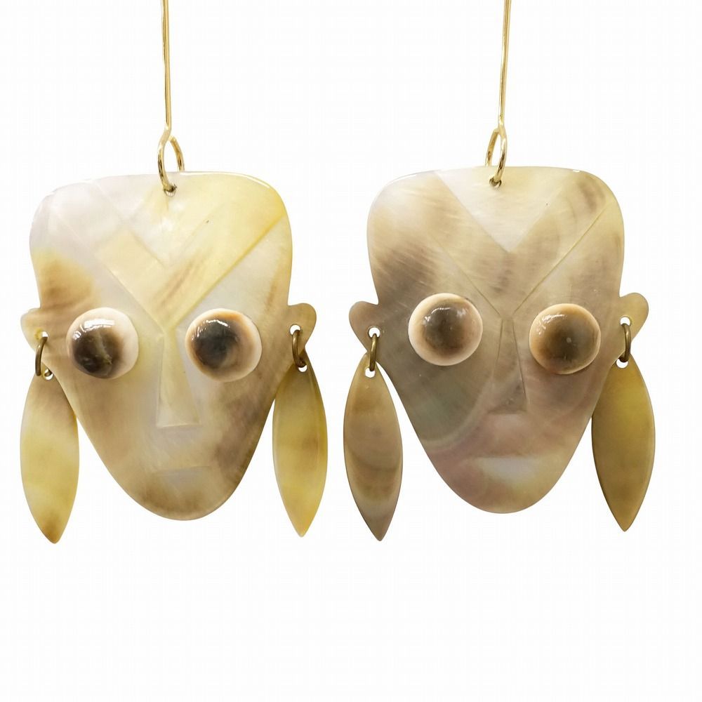 18ss FUMIKA UCHIDA フミカウチダ シェル ピアス 両耳用 フェイス