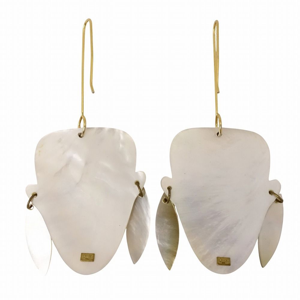 18ss FUMIKA UCHIDA フミカウチダ シェル ピアス 両耳用 フェイス