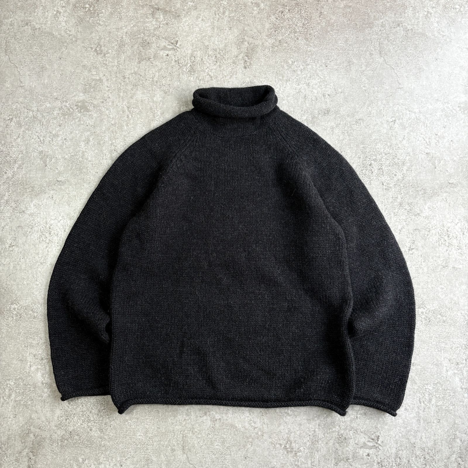 90s J.CREW Bottleneck Wool Knit 【 darkgray 】 Jクルー ジェイ
