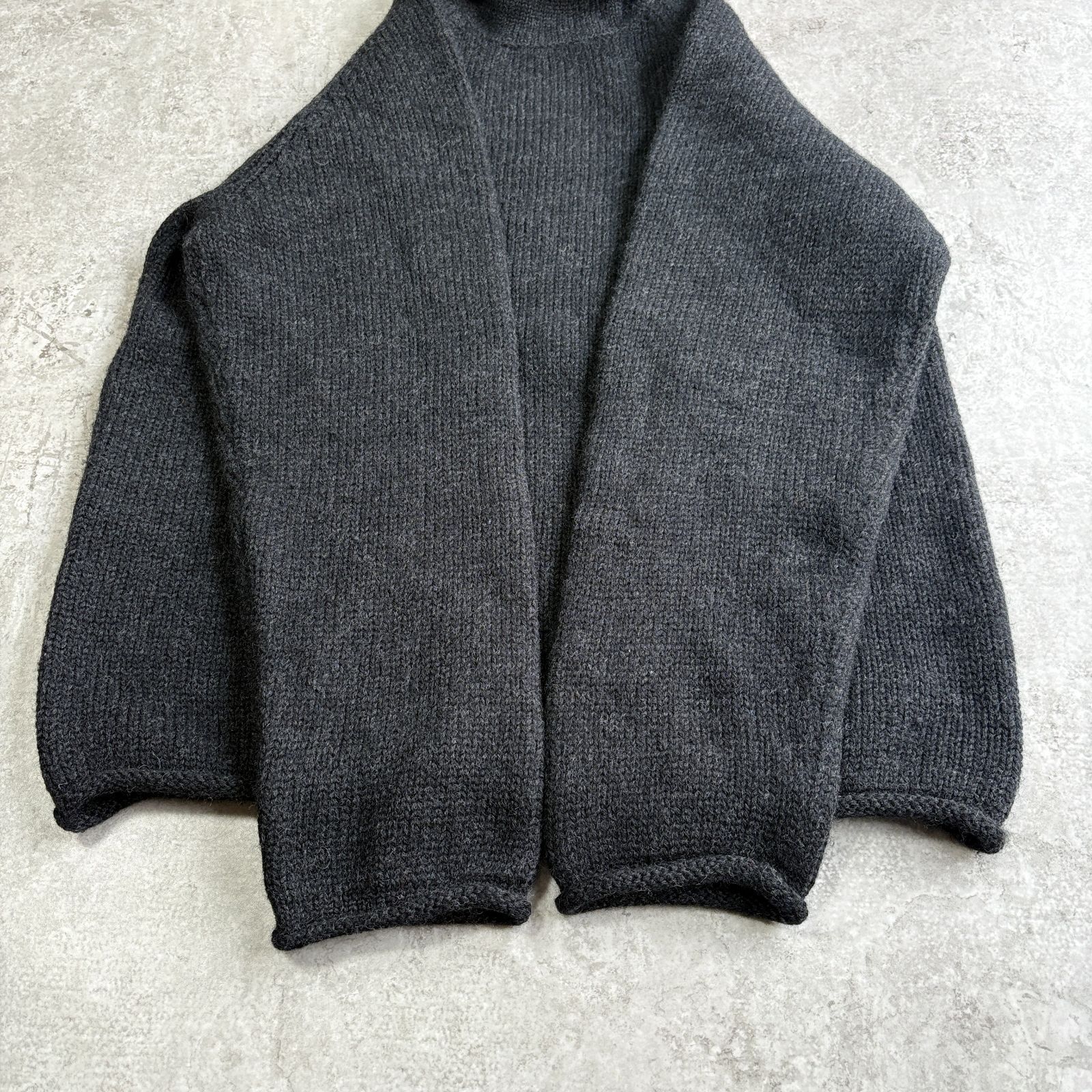 90s J.CREW ブラック　Lサイズ　名作　ボトルネック　wool100% 90s J.CREW Bottleneck Wool Knit 【 darkgray 】 Jクルー ジェイ
