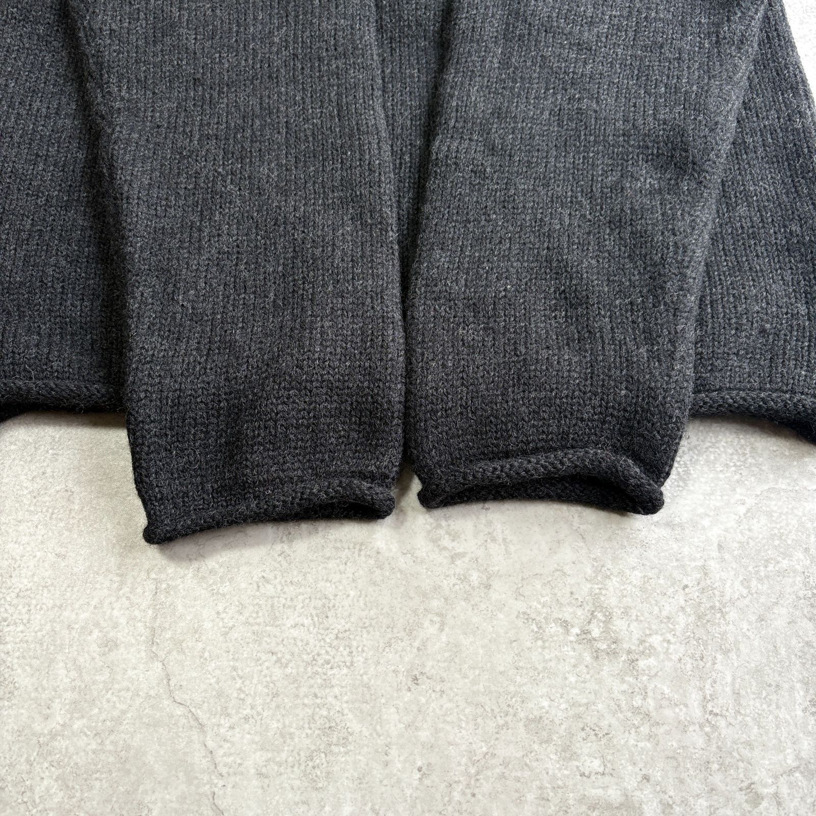90s J.CREW ブラック　Lサイズ　名作　ボトルネック　wool100% 90s J.CREW Bottleneck Wool Knit 【 darkgray 】 Jクルー ジェイ