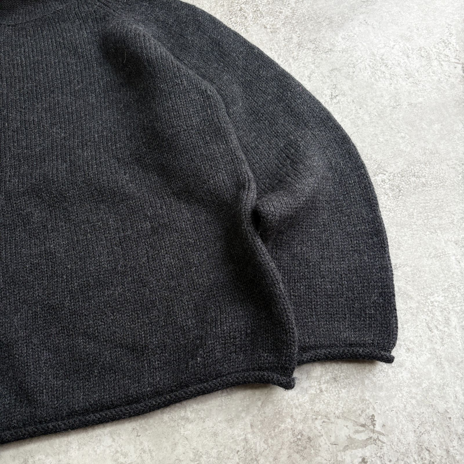 90s J.CREW ブラック　Lサイズ　名作　ボトルネック　wool100% 90s J.CREW Bottleneck Wool Knit 【 darkgray 】 Jクルー ジェイ