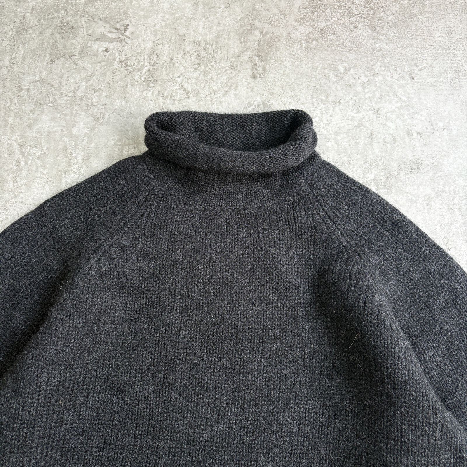 90s J.CREW Bottleneck Wool Knit 【 darkgray 】 Jクルー ジェイ
