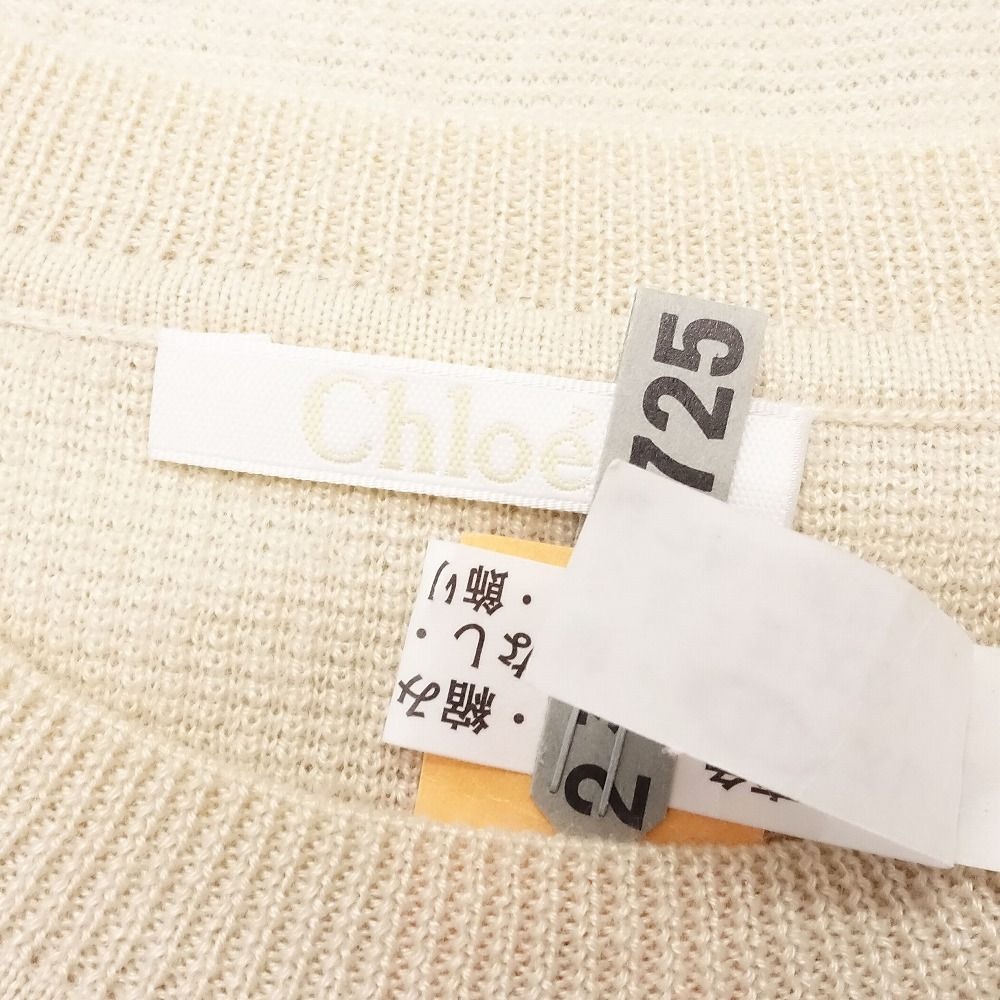 Chloe クロエ カシミヤ シルク 切替 ニット カットソー 七分袖 プル
