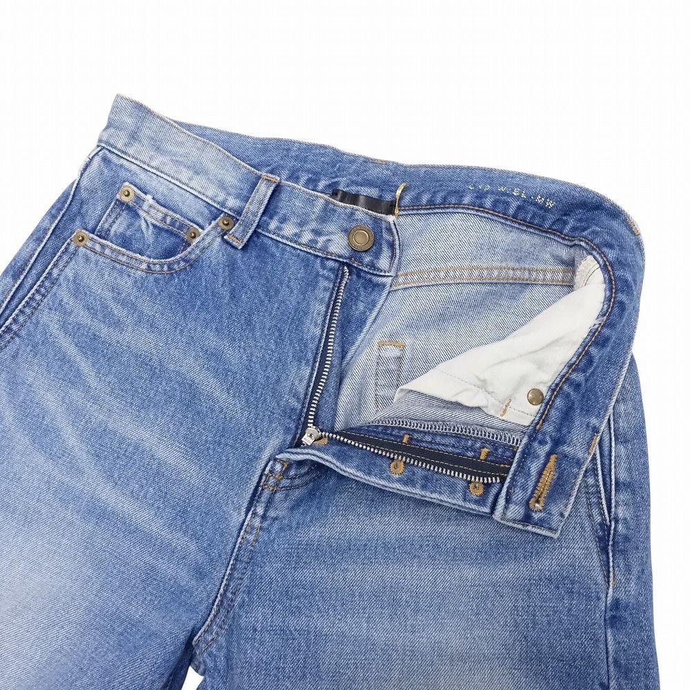 17aw SAINT LAURENT サンローラン デニム パンツ ロゴ刺繍 スリム