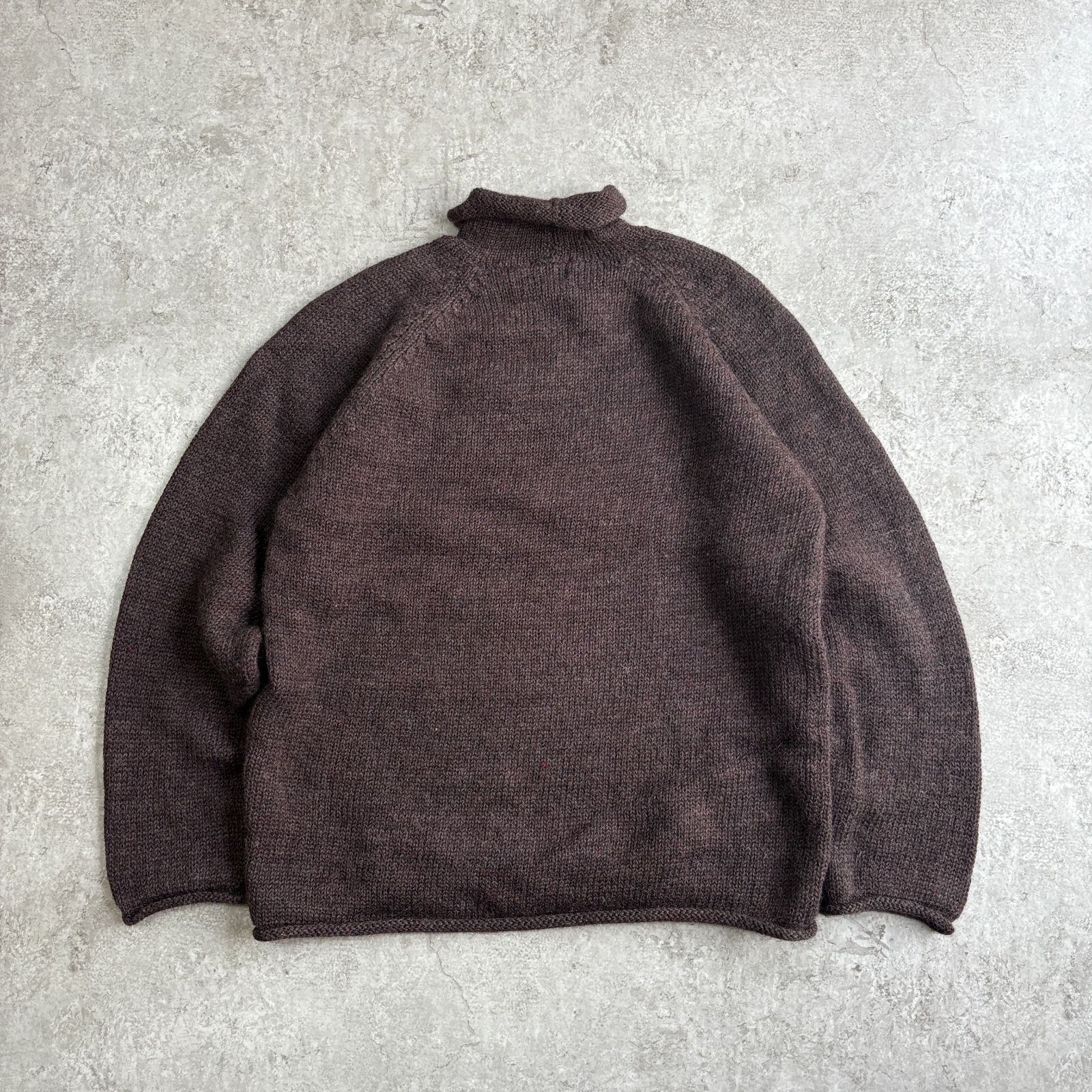 90s J.CREW Bottleneck Wool Knit 【 brown 】 Jクルー ジェイクルー