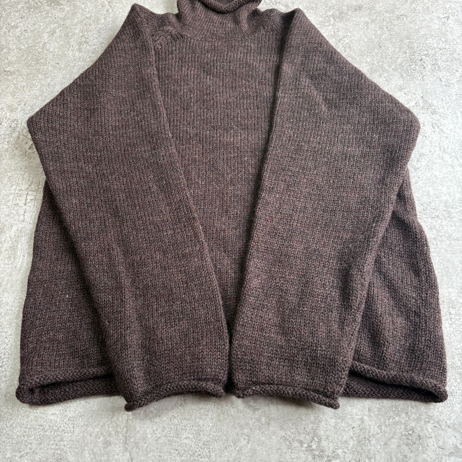 90s J.CREW Bottleneck Wool Knit 【 brown 】 Jクルー ジェイクルー