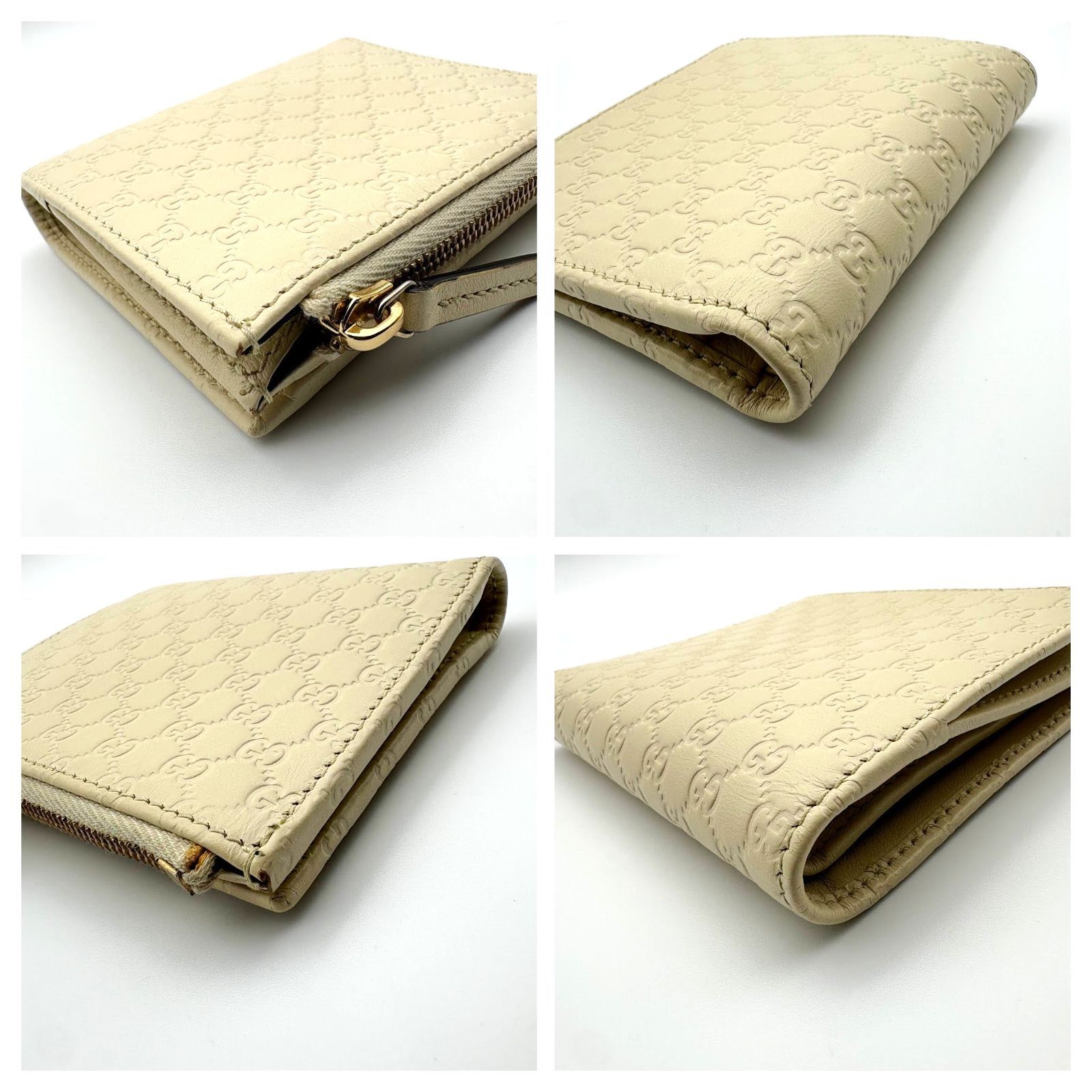 箱付／美品 】GUCCI グッチ マイクロGGシマ コンパクトウォレット ミニ
