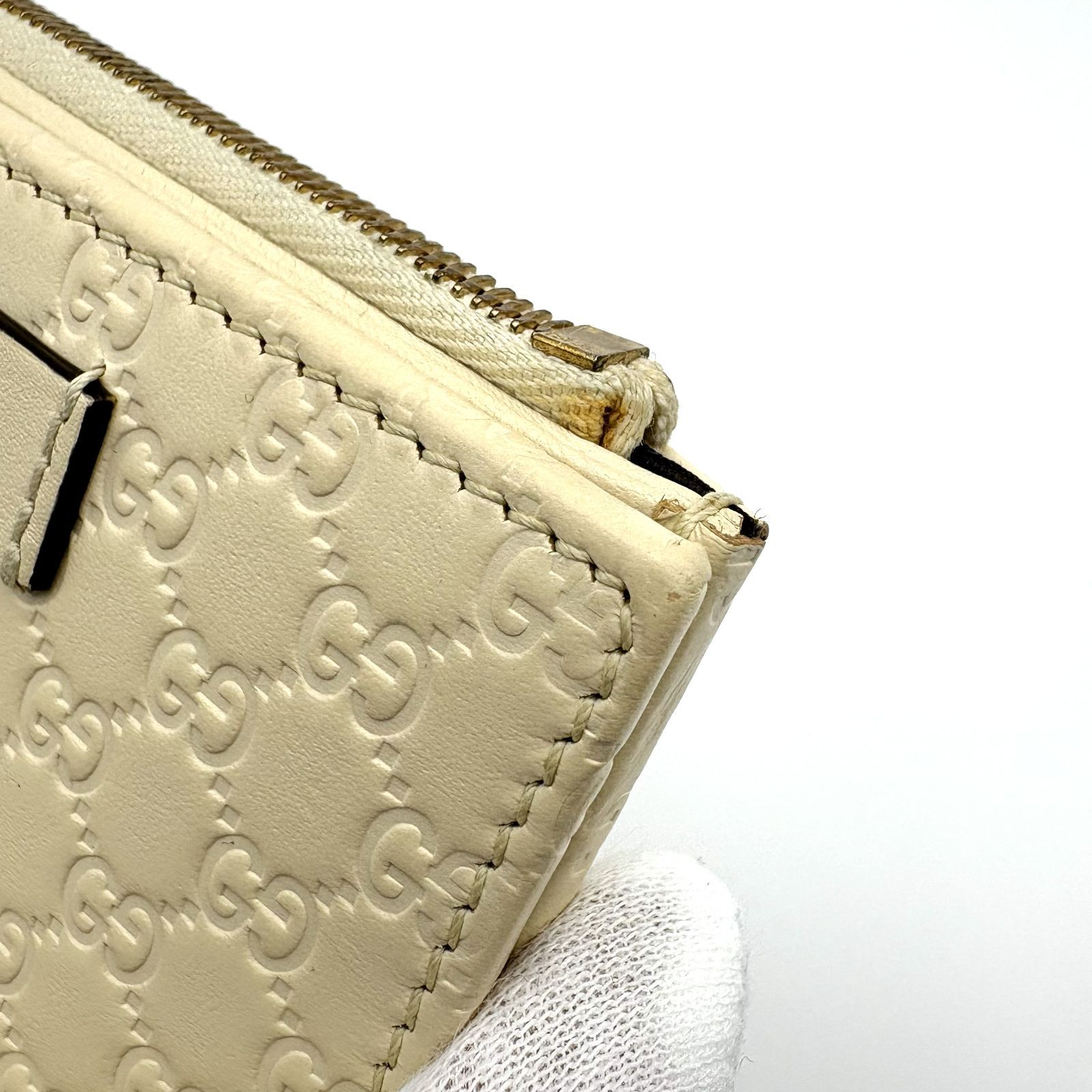箱付／美品 】GUCCI グッチ マイクロGGシマ コンパクトウォレット ミニ