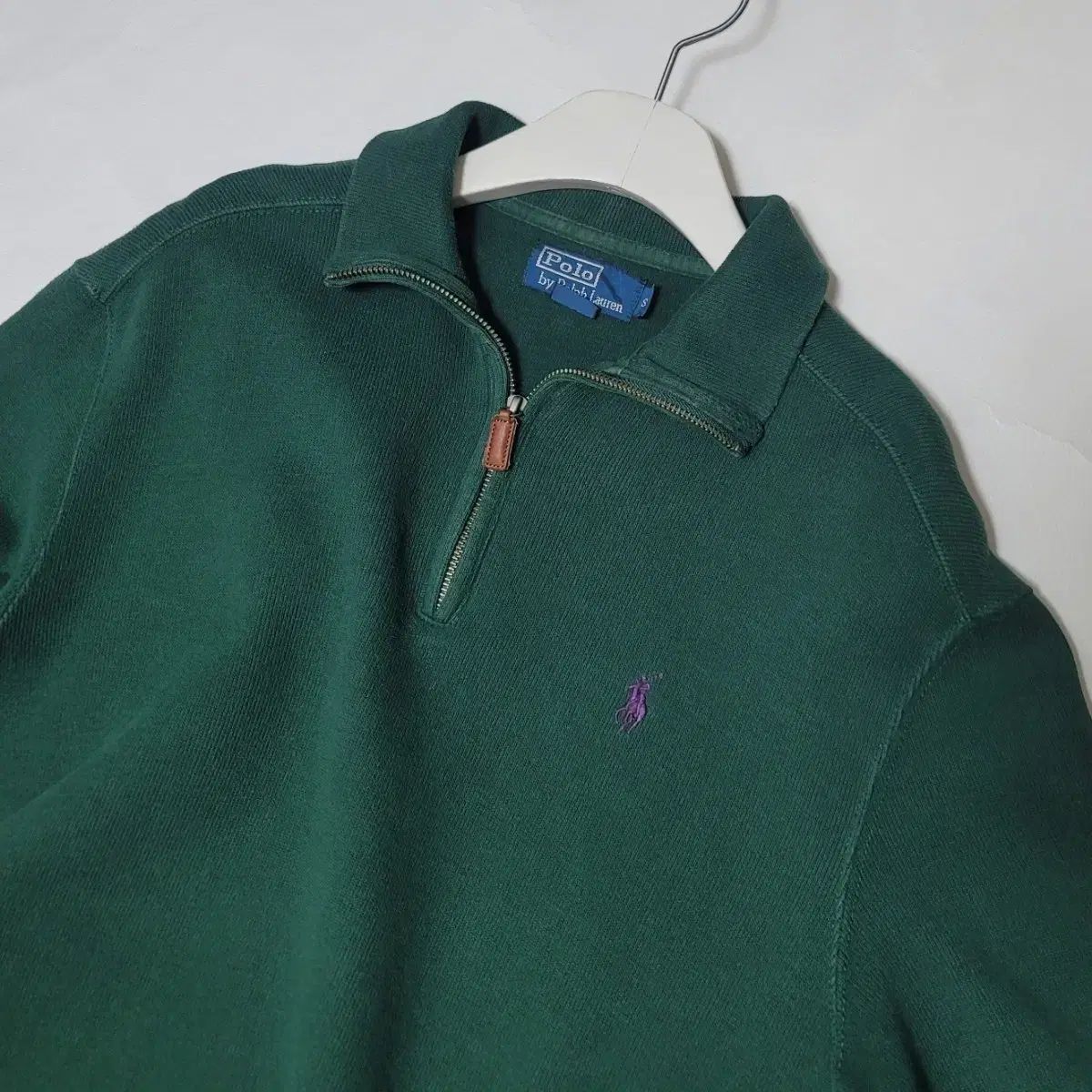 95_ポロ ハーフジップアップ ニット スウェット ダークグリーン ラルフ