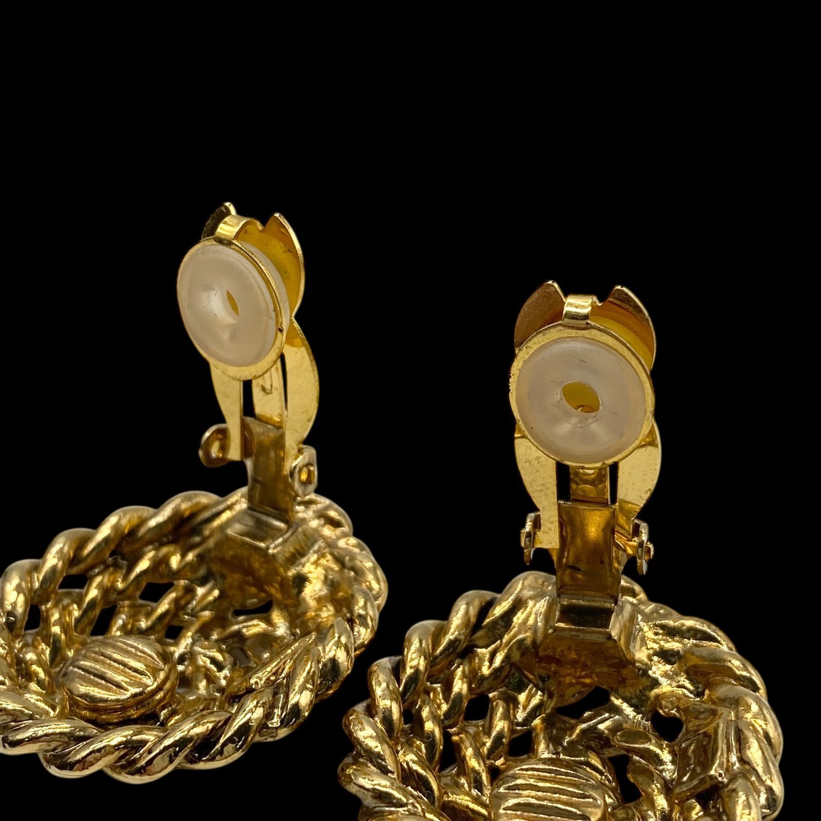 希少 美品 YVES SAINT LAURENT イヴサンローラン YSL 大ぶり 
