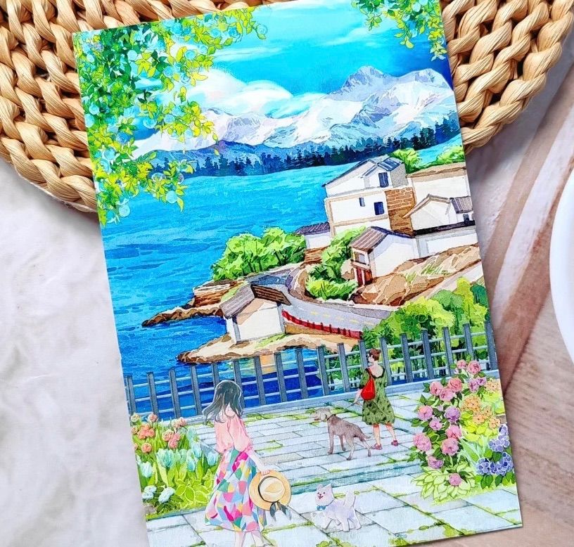 2510170 海風細語 海外マスキングテープ巻売り 風景マスキングテープ