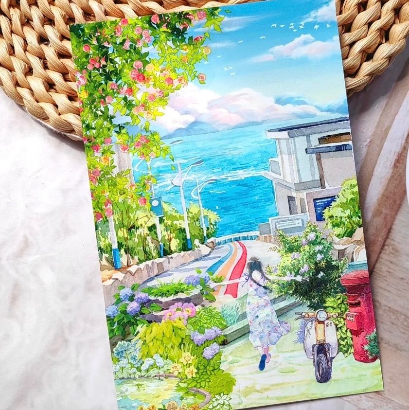 2510170 海風細語 海外マスキングテープ巻売り 風景マスキングテープ