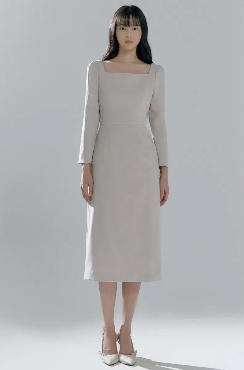 Ivana Helsinki monet dress ベージュ M