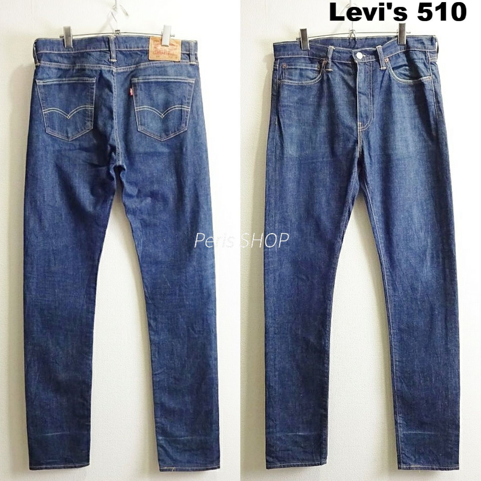  リーバイス　510　W86cm　スキニーデニム　ストレッチ　藍青　メンズ　Sz.34　Levi's スキニーデニム