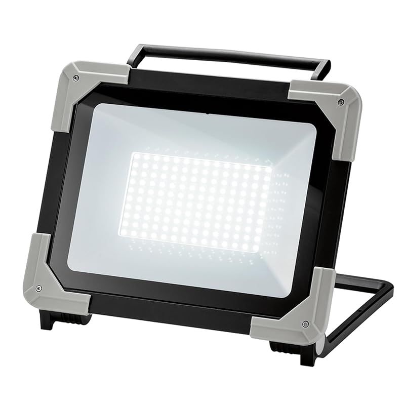 儀 Takagi EARTH MAN LED 薄型 コンパクト LEDライト 作業灯 投光器 10000ルーメン 防じん 防水 IP 65 光量4段階調節 広角 ブラック×グレー ワークライト電源コード2 m 100 W WLT-100 LA