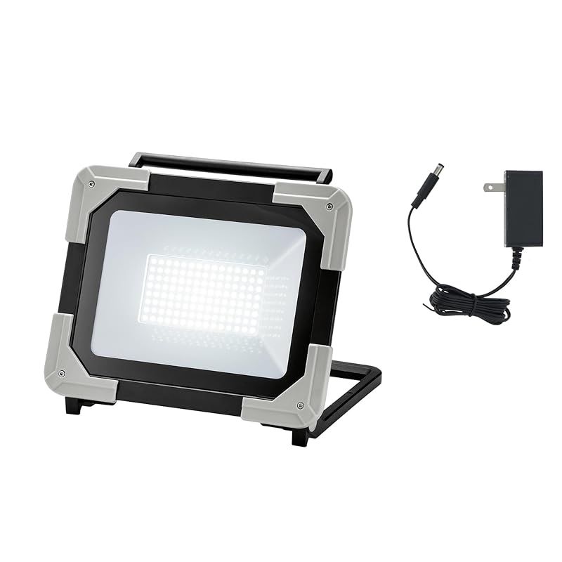 高儀(Takagi) EARTH MAN 充電式 LED ワークライト 50W WLT-50LiA 薄型 コンパクト 光量 3段階調節 約8時間 連続点灯 広角 防水 防塵 投光器 作業灯 作業ライト フラッドライト 夜間 暗所 屋外作業 0