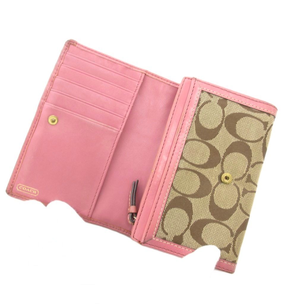 コーチ COACH シグネチャー 二つ折り財布 コンパクトウォレット 小銭