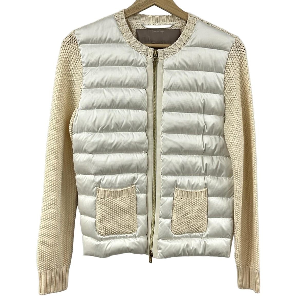 HERNO(ヘルノ) ブルゾン サイズ42 M レディース美品 - アイボリー×白