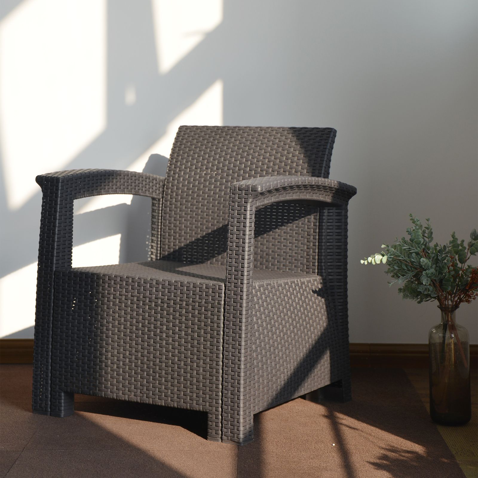 02/20再入荷予定」 ラタン調ガーデンファニチャーセット ガーデン