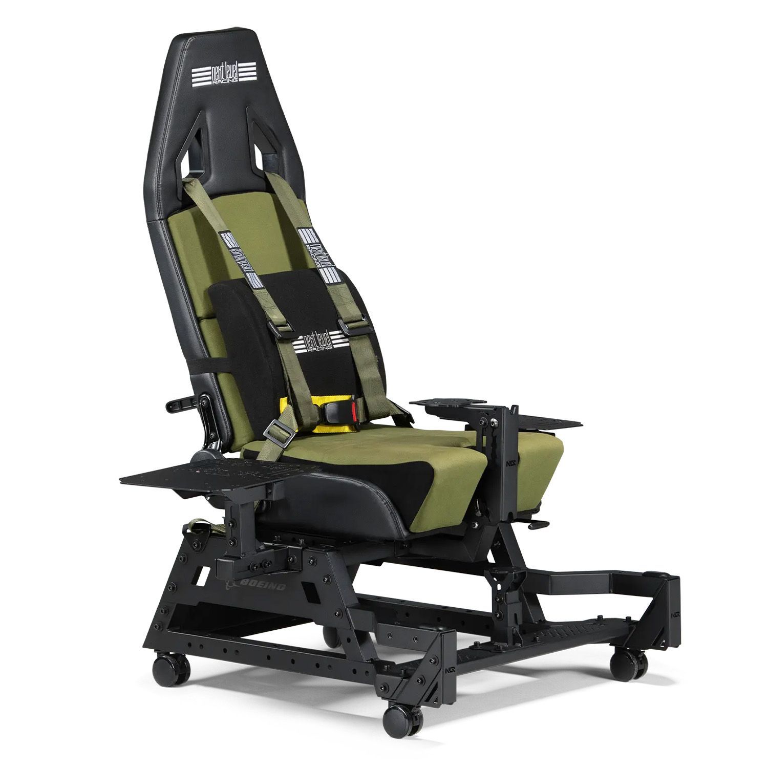 シムフライト Next Level Racing NLR S 039 Flight Seat Pro Boeing Military Editionフレーム付きフライトシミュレーターシート ボーイング軍用機エディション