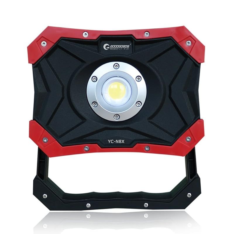 グッド グッズ 30 W LED 充電式 作業灯 IP 65 防水 3600 LM 高輝度 スマホ充電 ワークライト 充電式投光器 釣りキャン 駐車場 野球 サッカー ガレージ 倉庫 BBQ 屋外作業 野外 工事用 夜釣り キャンプ 防災グッズ 台風 地震 停電対策