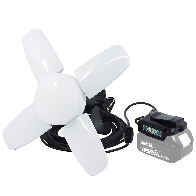 HEMAJUN led 投光器 バッテリー と互換性あり ライト グリップ式 12 V 18 1800 lm ワークライト 16 W 昼光色6500 K ledライト 照明 折りたたみ 充電式 スイッチ付 投光タイプ 充電式タワーライト ホームガレージ用 l