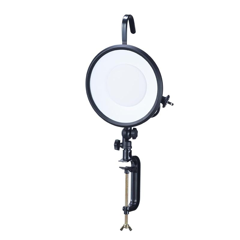 高儀 Takagi EARTH MAN 薄型 LED ワークライト クランプ式 60 W 調光タイプ WLT C LA 軽量 LEDライト 作業灯 投光器 5100ルーメン 防塵 防水 IP 65 電源コード5 m 吊り下げフック付き 明るさ3段切替 白色 電球