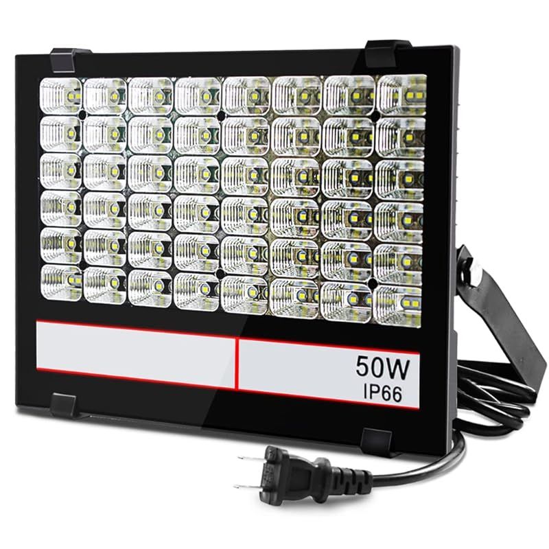 グレードアップ＞超薄型・超高輝度 LED投光器 50W 500W相当 昼光色