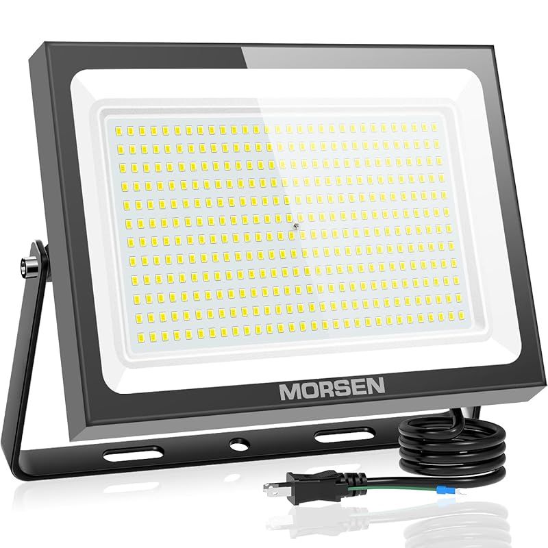 アウトドア MORSEN 投光器 led投光器 屋外 投光器100v 投光器防水 作業灯 500W 55000LM 6500K 昼光色 灯光器 屋外 照明 看板灯 led作業灯 外灯 作業用 工事用…