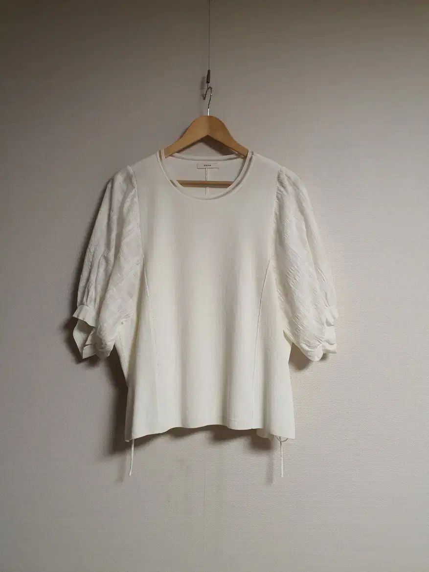 システム SYSTEM オフホワイト COLOR ブラウス ブロック ニット トップス Free!