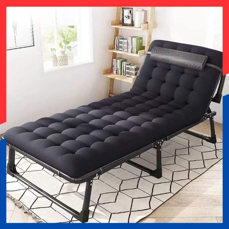 折り畳み 室内 折りたたみベッド 簡易ベッド 折り畳みベッド VEEZHA 簡易式折りたたみベッド 折り畳み式ソファベッド 黒