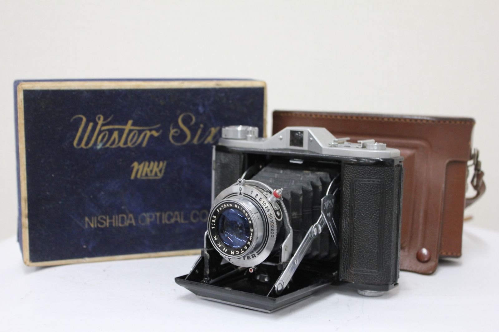 訳あり品】 【元箱付き】NKK WESTER SIX S-WESTER 7.5cm F3.5 ケース