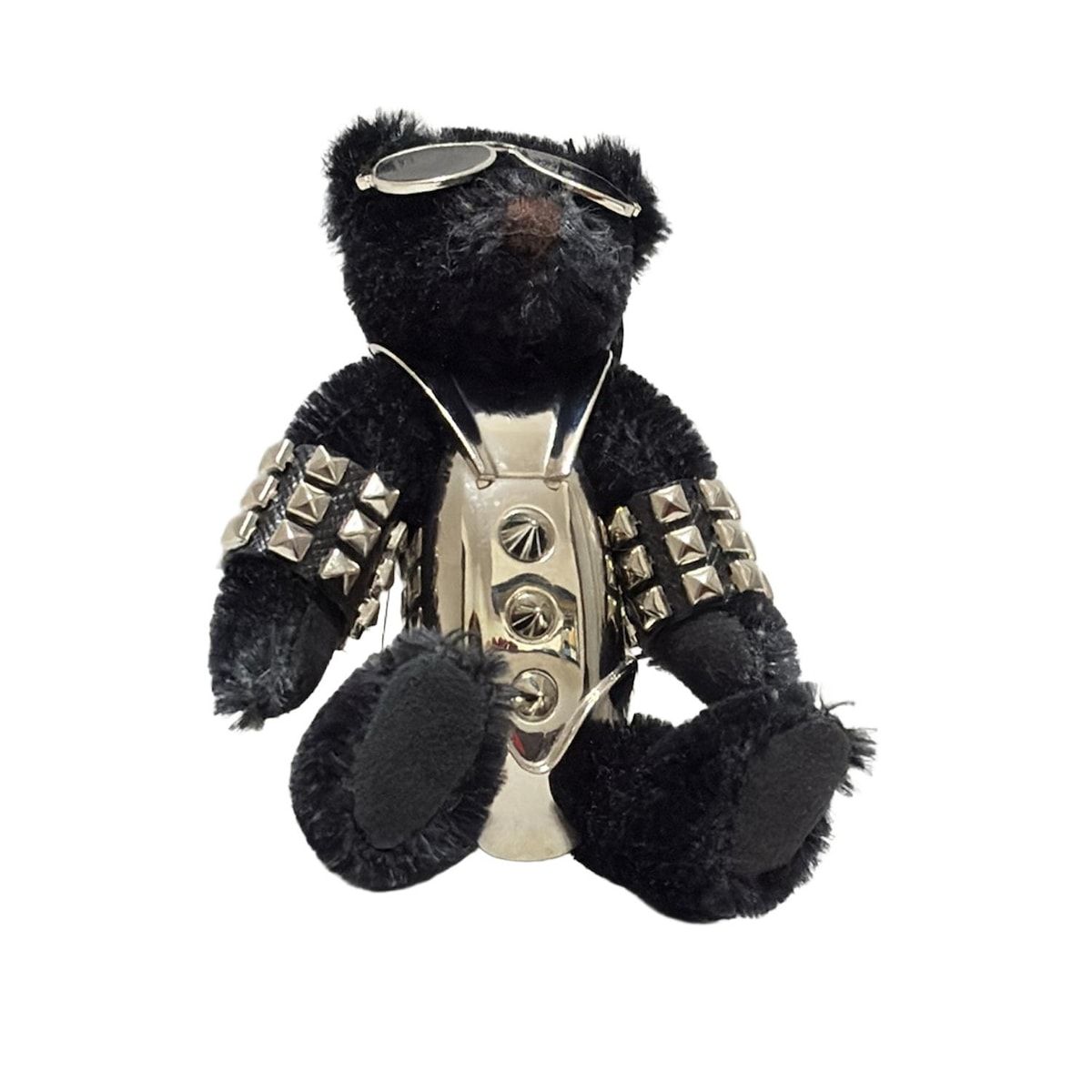 PRADA(プラダ) キーホルダー(チャーム) 1ARE88 黒×シルバー クマ