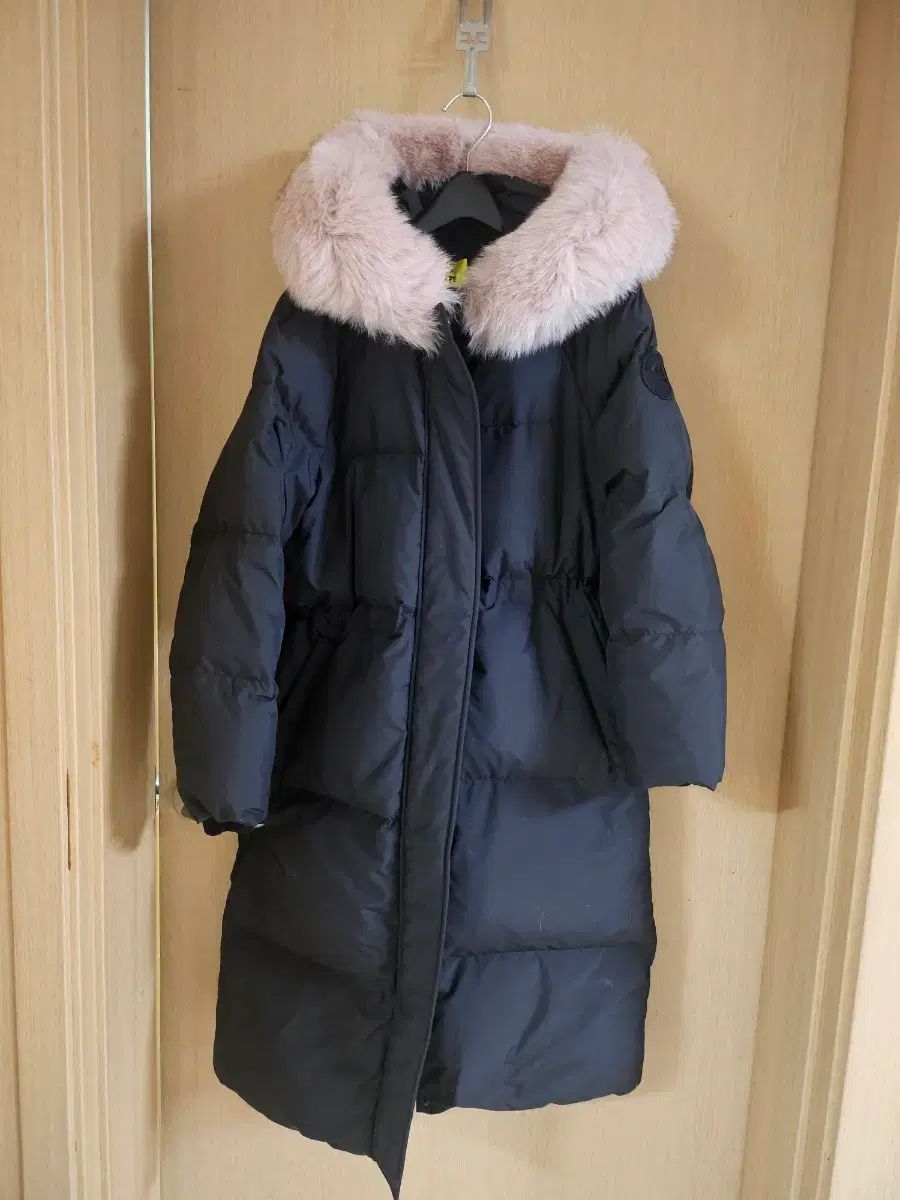 LUCKY CHOUETTE ラッキーシュエトゥ グースファーダウン フード ロングダウンジャケット ブラック