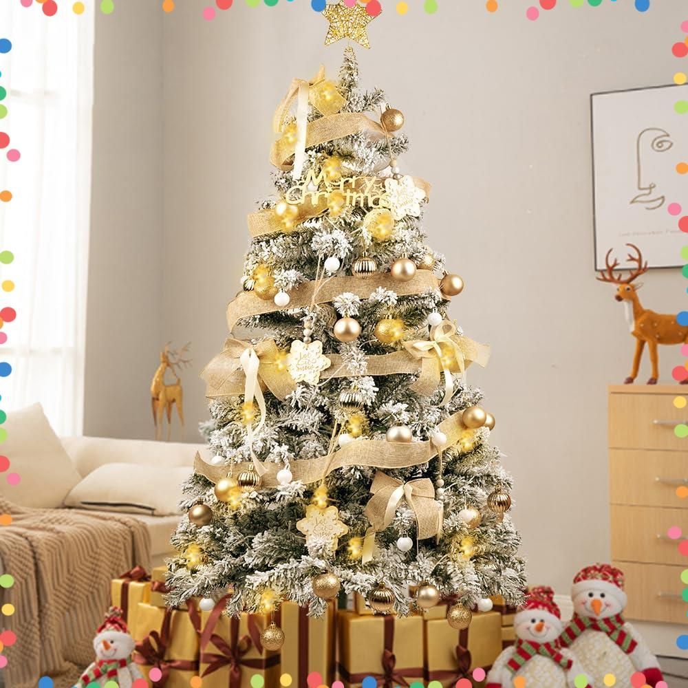 北欧風 10 mLED飾りライト おしゃれ 組立簡単 収納便利 保護用手袋付き 高密度枝数 飾り セット Christmas 400本 tree 豪華 雪化粧 150 cm インテリア 商店 部屋 ツリー グッズ ゴール