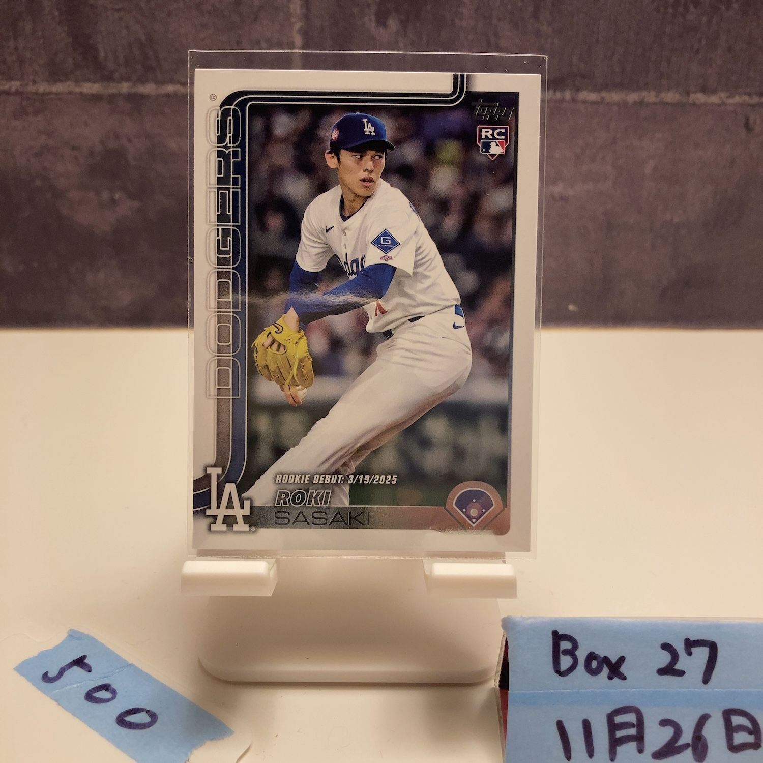 ロッテ佐々木朗希　ルーキーカード 2025 Topps Roki Sasaki 佐々木朗希 Los Angeles Dodgers Pitcher
