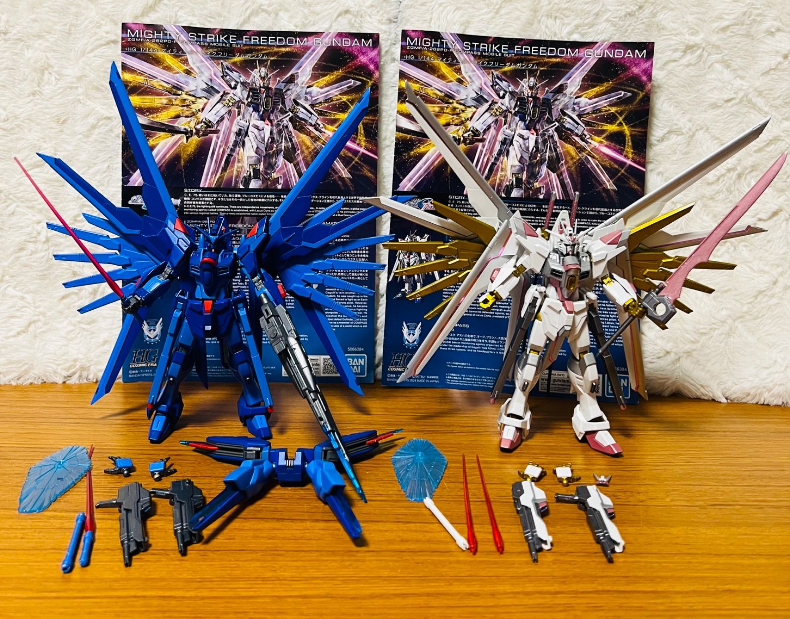 HG 1 144 マイティーストライクフリーダムガンダム 塗装済 2体セット ガンプラ