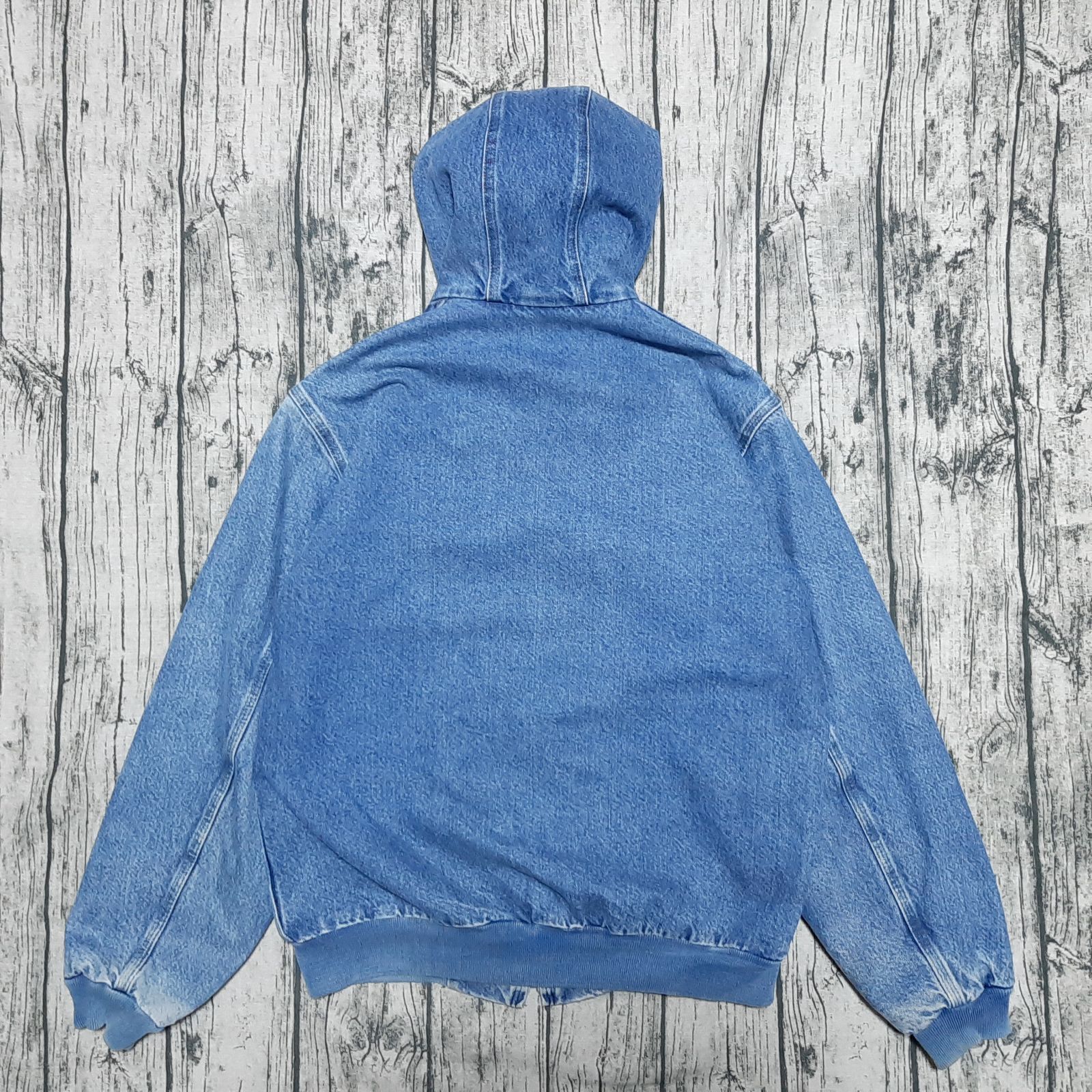 size M】Carhartt デニムアクティブジャケット レザーパッチ