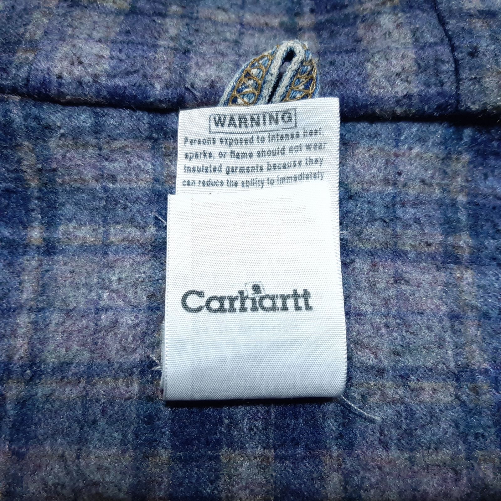 size M】Carhartt デニムアクティブジャケット レザーパッチ