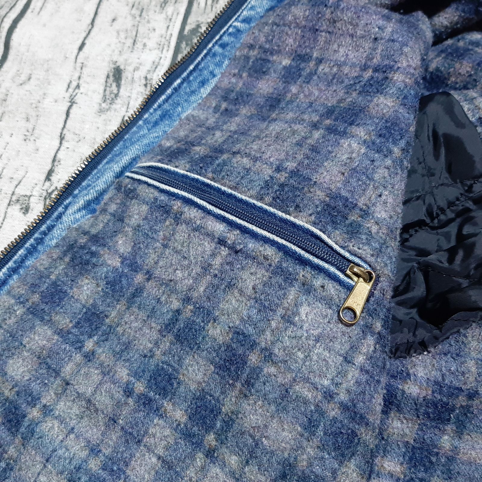 size M】Carhartt デニムアクティブジャケット レザーパッチ