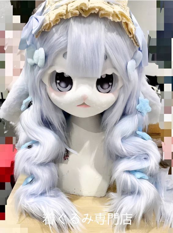kig ファースーツ マスク 着ぐるみセット グリーン ケモノ 全頭ヘッド ぬいぐるみ コスプレ コスチューム No 22