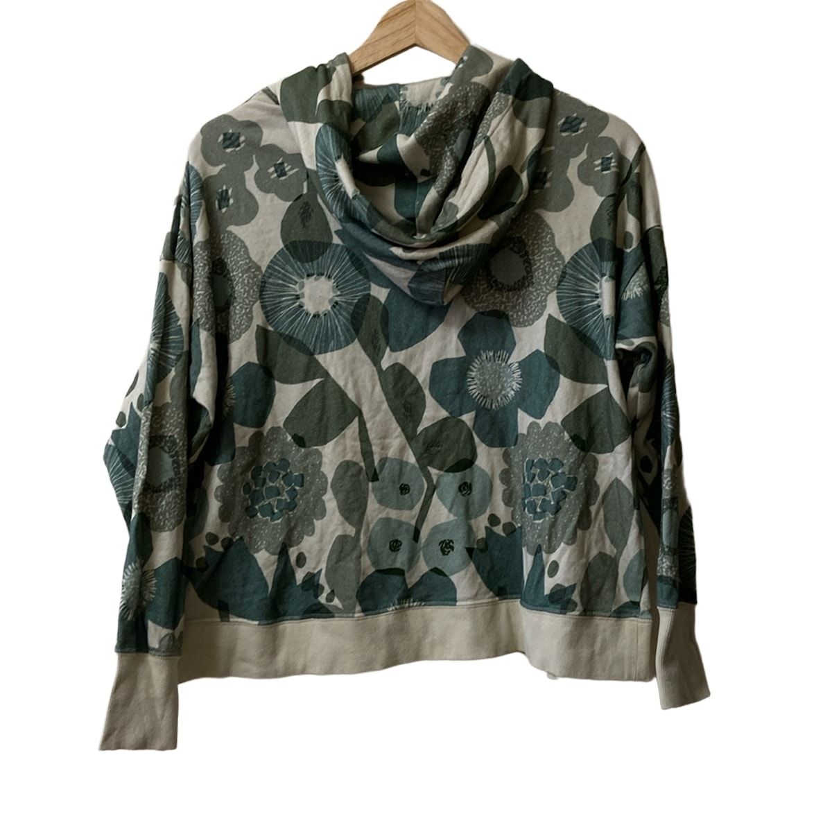 marble SUD(マーブルシュッド) パーカー レディース - 白×グリーン 長袖/花柄