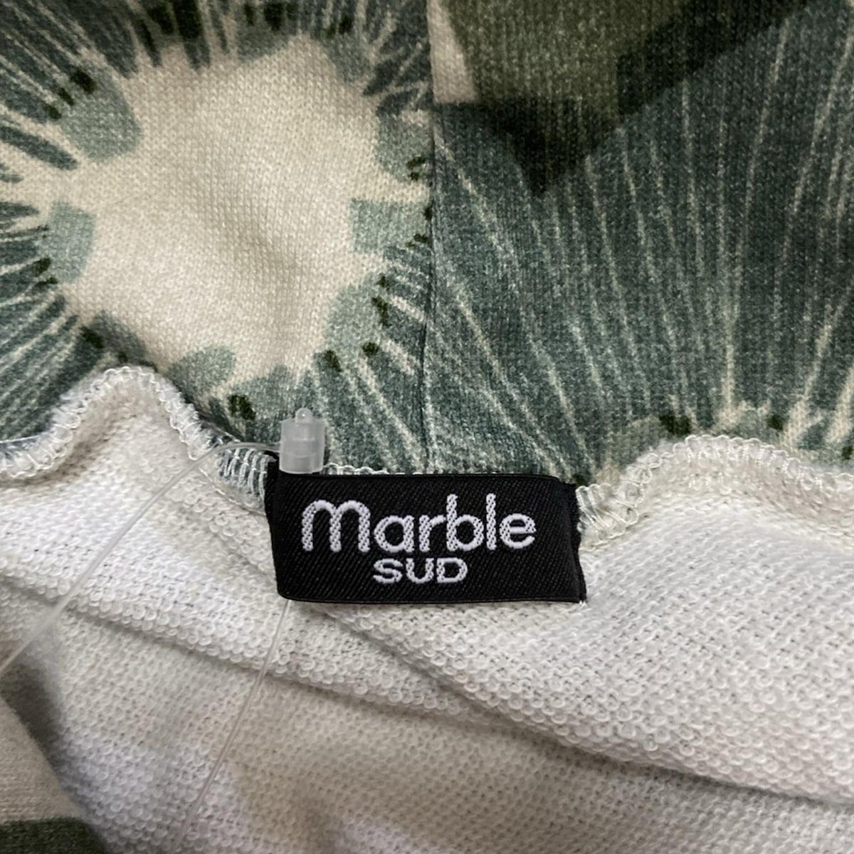 marble SUD(マーブルシュッド) パーカー レディース - 白×グリーン 長袖/花柄