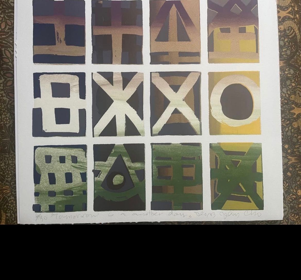 シルクスクリーン 【ダイアリー】 ジニーキム Jeannie Kimmサイン・ED