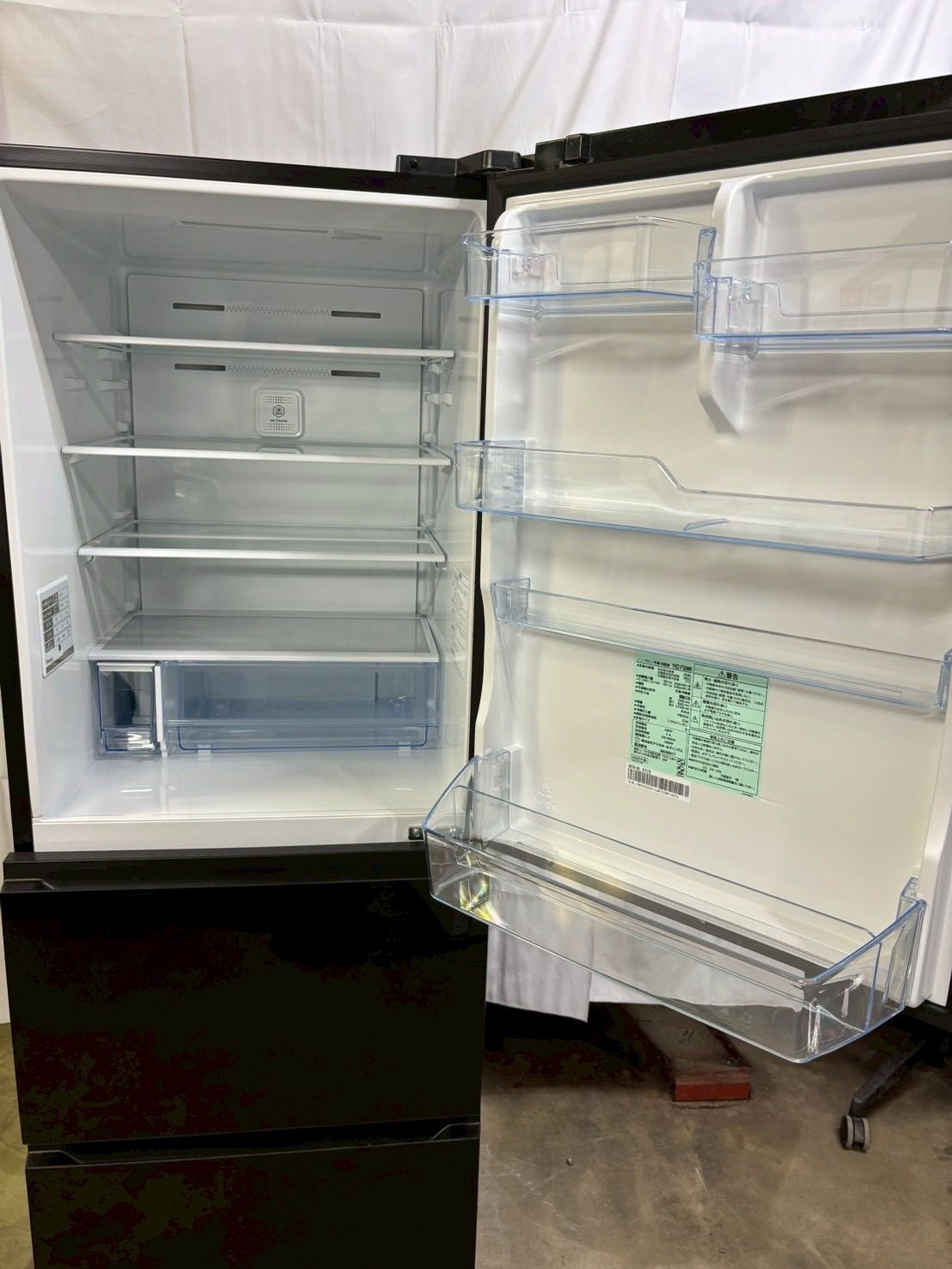【美品】ヤマダ電機 3ドア冷蔵庫 YRZ-F36MK 2025年製 358L ヤマダオリジナル冷蔵庫 358L 右開き 3ドア 幅59.8cm 自動製氷
