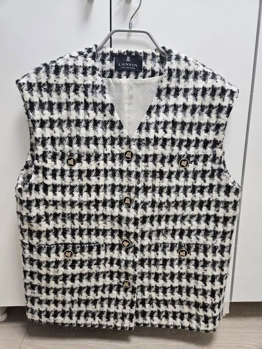 ランバン ハウンドトゥース ベスト